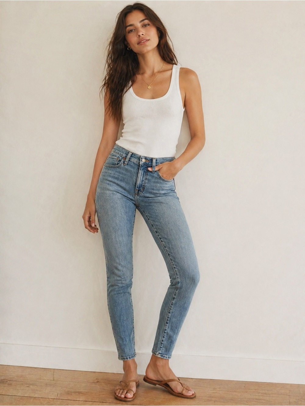 Madewell Light Blue Denim Mid-Rise Skinny Jeans